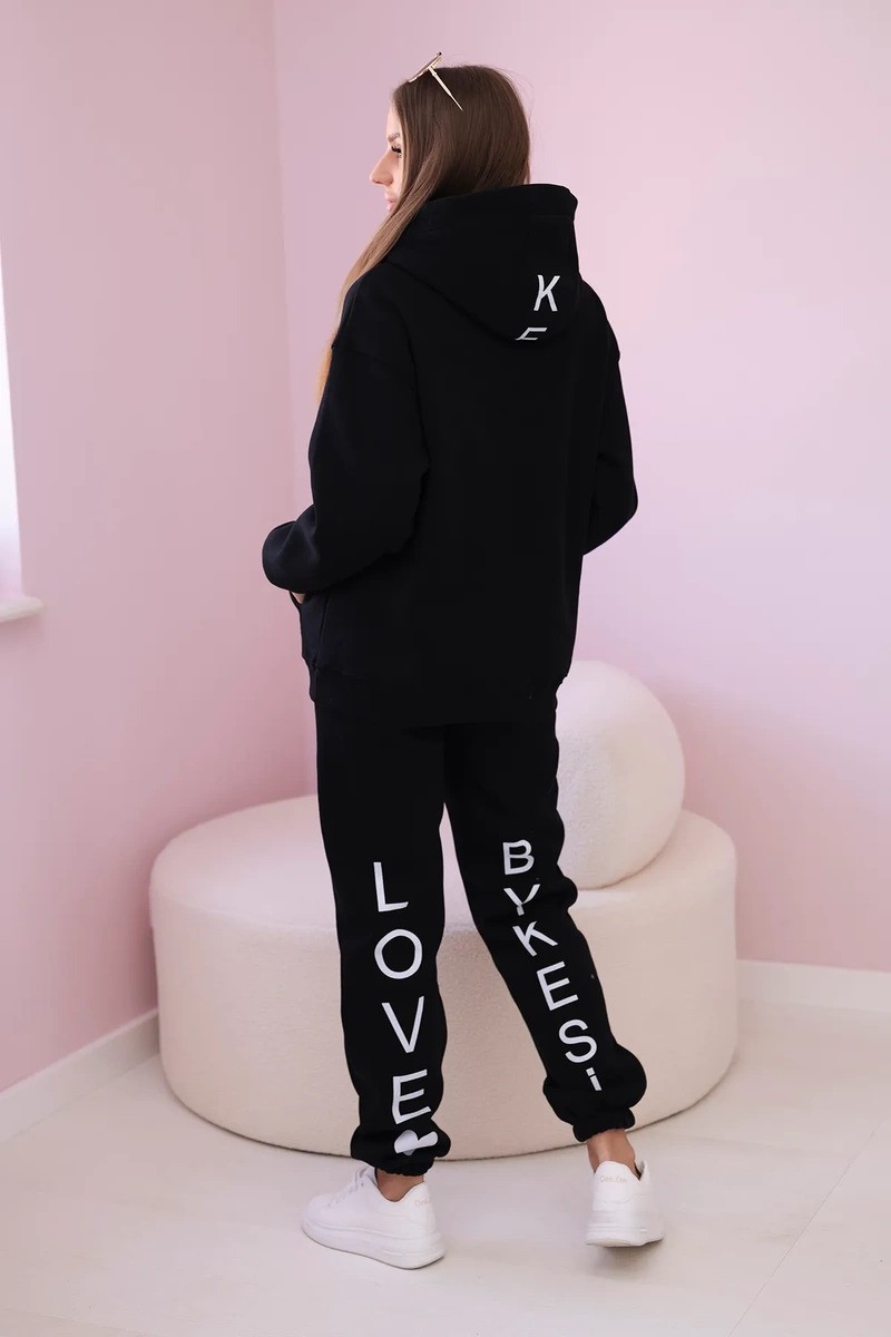 Bedrucktes Baumwoll Set Bedrucktes Baumwoll Set für Damen - Hoodie und Hose