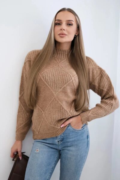 Strickpullover für Damen mit Strukturmuster