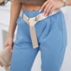 Punto-Hose mit Gürtel Damen online kaufen
