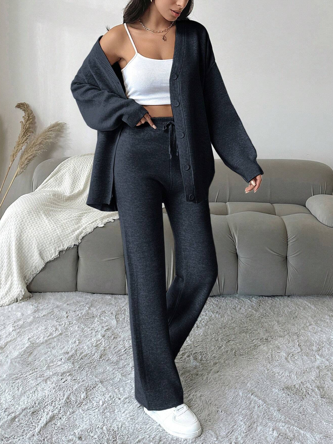 Basic Cardigan Set Elegant
