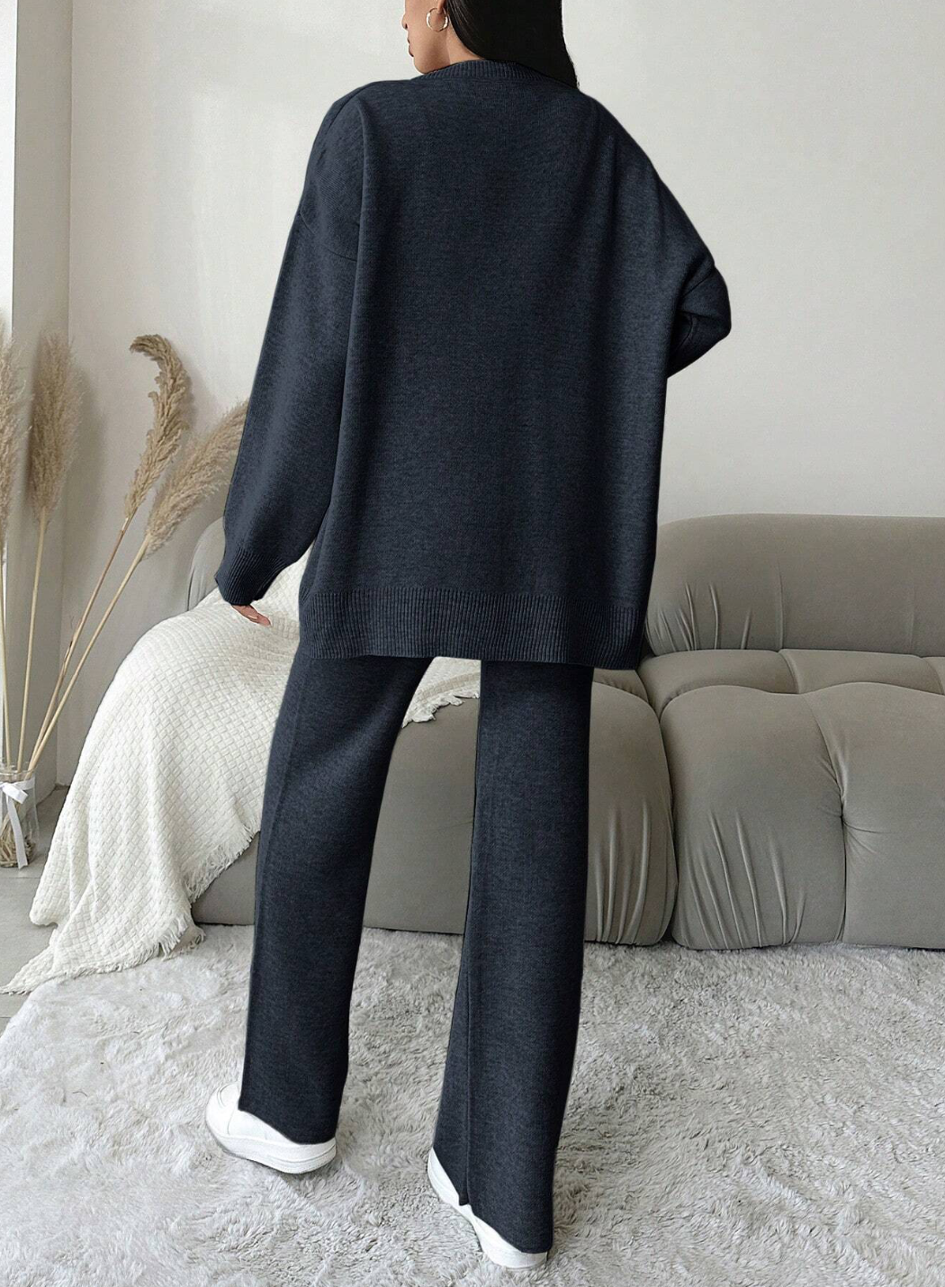 Basic Cardigan Set Rückansicht