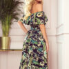 Damen Maxikleid mit Carmen-Ausschnitt und floralem Muster Sommermode