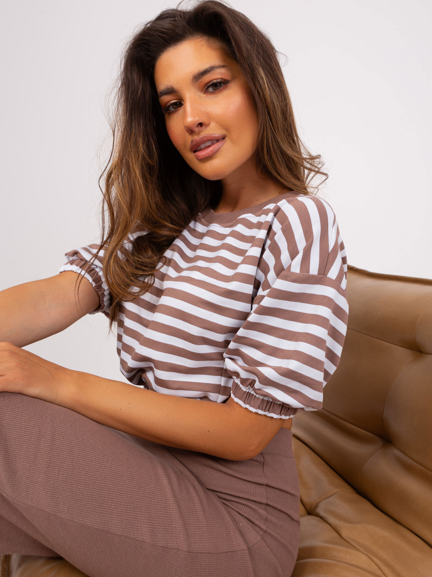 Damen Zweiteiler Set Baumwolle gerippt – Rock & Top Casual Damen Mode