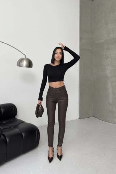 Elegante Slim Hose mit hoher Taille Damenmode