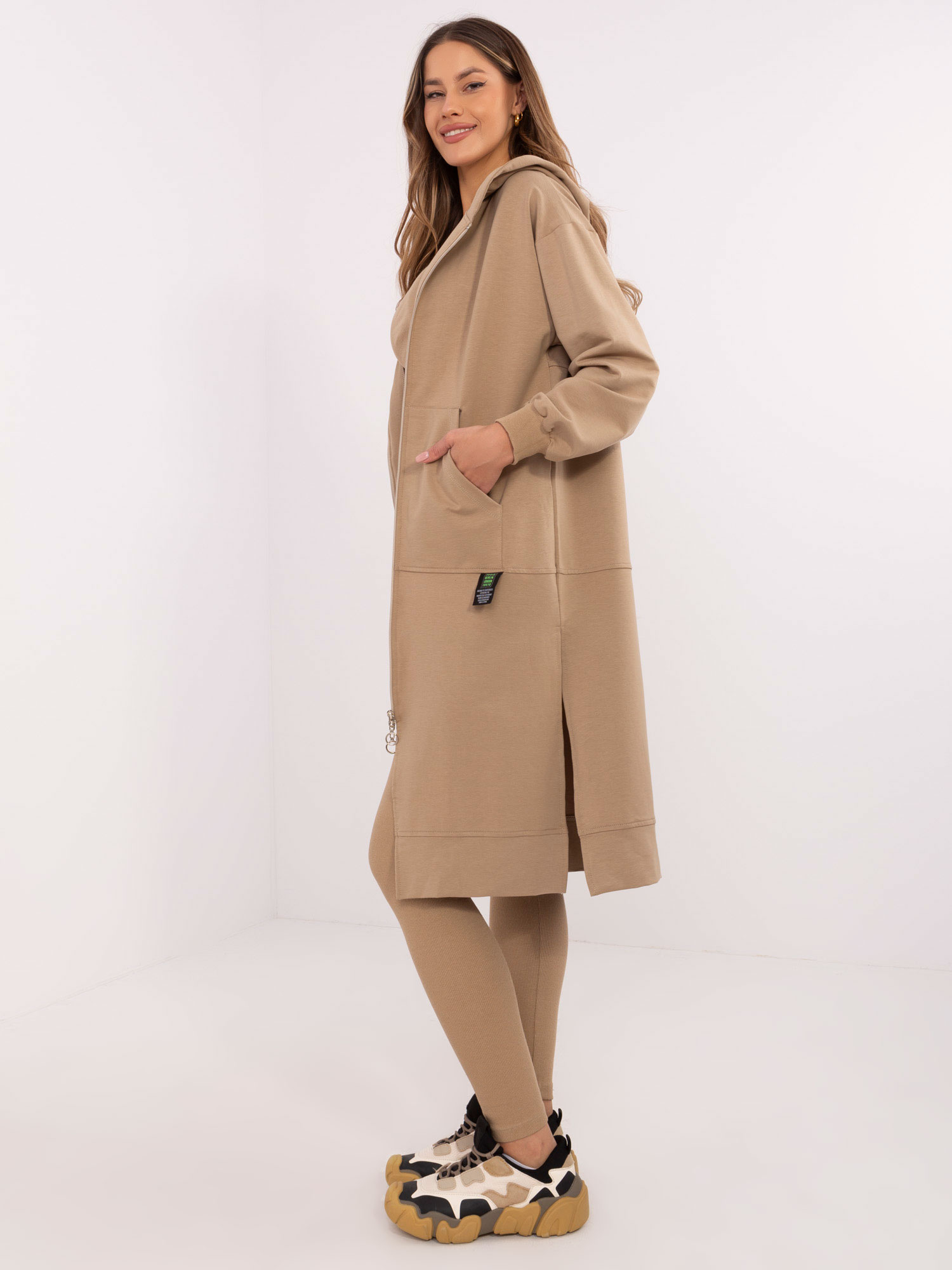 Eleganter Trainingsanzug Damen Set mit Leggings und Sweatshirt sportlich bequem damenmode