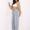 Hellblaue Damenjeans mit weitem Bein High Waist SUBLEVEL Damenmode