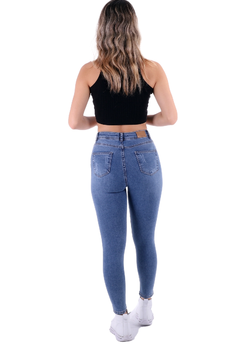 High Waist Skinny Jeans Rückansicht